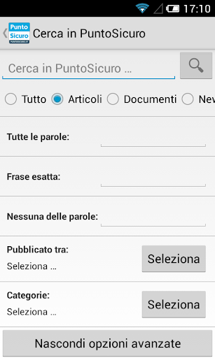 PuntoSicuro Screen 3