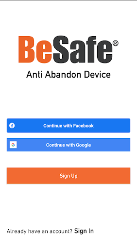 BeSafe Anti Abandon Device Screen 2