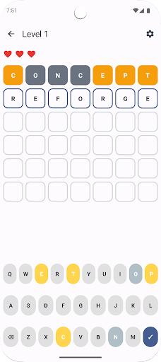 3–7 Letter Word Puzzle Game