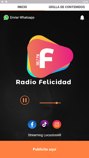 Android application Radio Felicidad UYUNI 88.7 screenshort