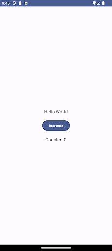 Android application Hello World screenshort