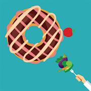 Donut hit - get the fruit from round donut
