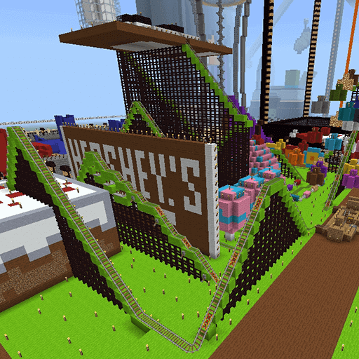 Roller coaster for minecraft logo