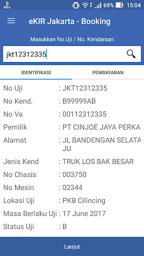 eKIR Jakarta - Booking Screen 3
