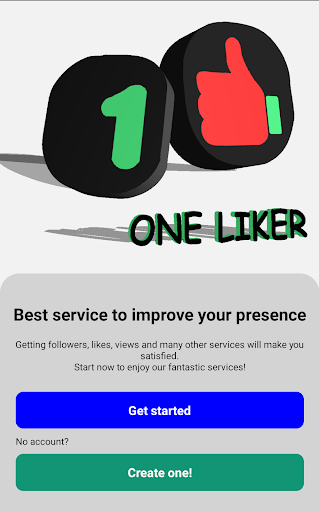 Android application OneLiker screenshort