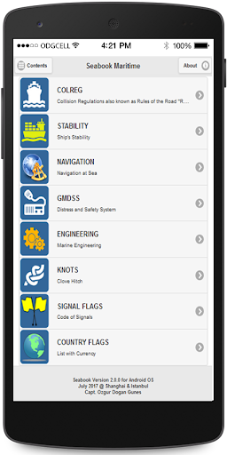 Android application Seabook screenshort