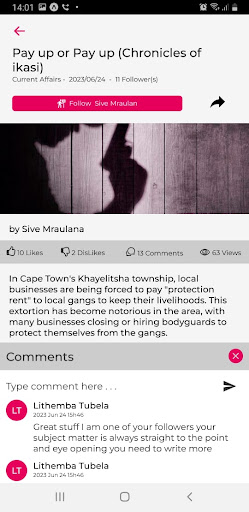 Android application The Blog screenshort