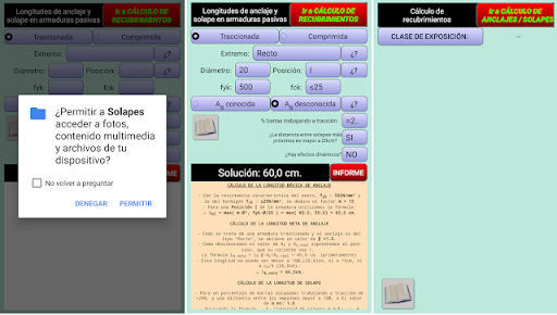 Android application Anclaje.Solape.Recubrimiento screenshort