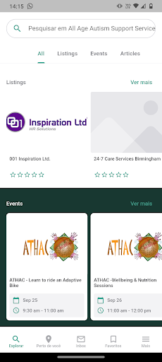 Android application All Age Autism Support Service screenshort