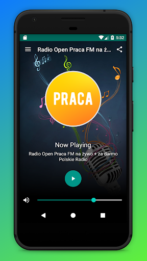 Android application Open FM Radio Praca App Polska screenshort