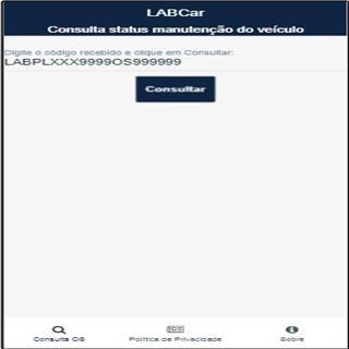 Android application LABSoft - Consulta OS screenshort