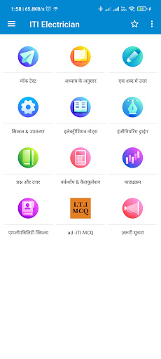 Android application ITI Electrician MCQ Hindi 2024 screenshort