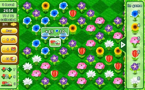 花束 - 在益智遊戲中收集花束
