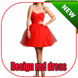 Design red dress icon