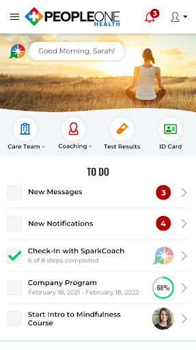Android application PeopleOne Health screenshort