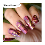 Trendy nail polishing Art icon