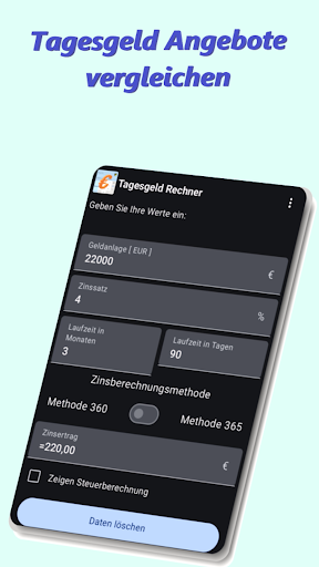 Tagesgeld Rechner Screen 2
