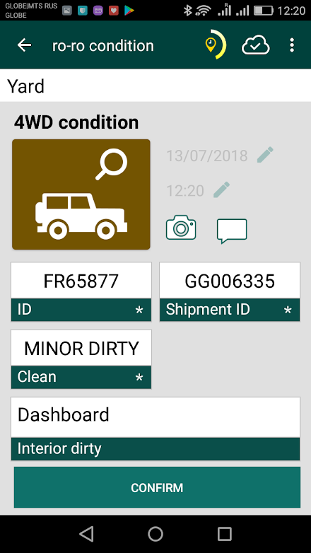 arl Ro-Ro Cargo Survey Screen 3