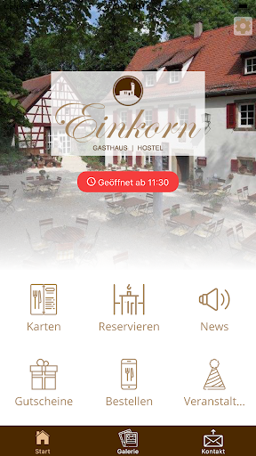 Android application Gasthaus Einkorn screenshort