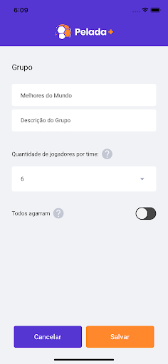 Pelada+ Screen 2