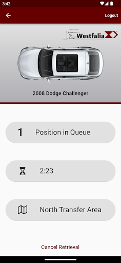 Android application Westfalia Parking screenshort
