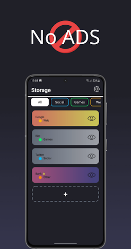 Password storage Screen 2
