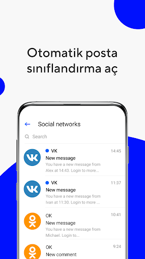 Mail: E-Posta, Bulut, Takvim ekran görüntüsü