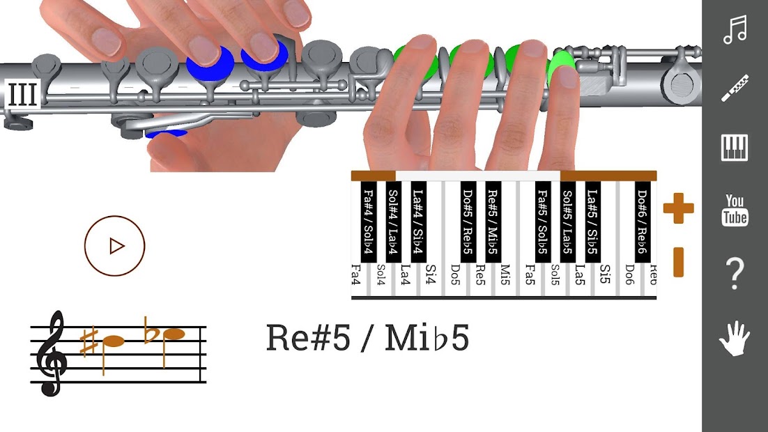 Captura de Pantalla 3 3D Flute Fingering Chart - How To Play the Flute android