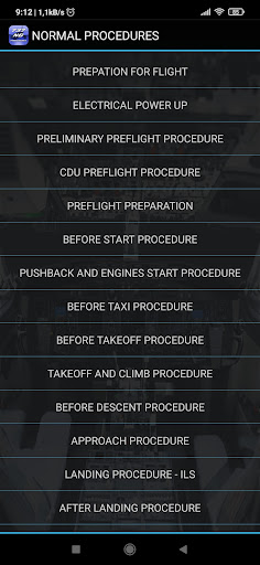737 NG Procedures Screen 2