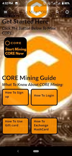 Core (BTC, BTCs) Mining Guide Screen 2