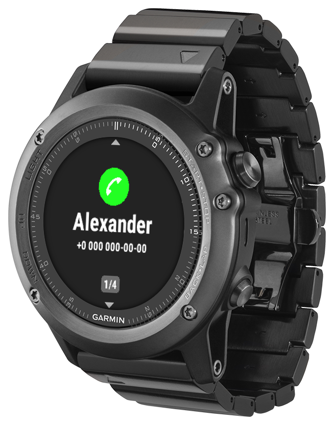 Android application Dialer for Garmin Connect IQ Watches screenshort