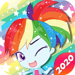 Cover Image of 下载 Mini Ponies Rainbow Pinkie Pony Dress Up 2.5 APK