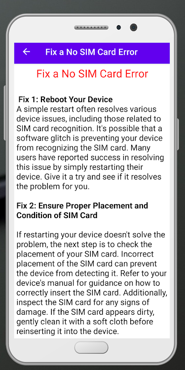 SIM Card Repair Guide - 1.0 - (Android)