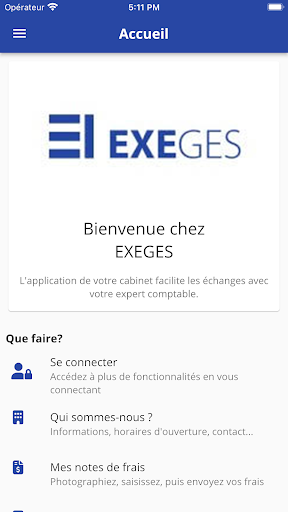 Android application EXEGES screenshort
