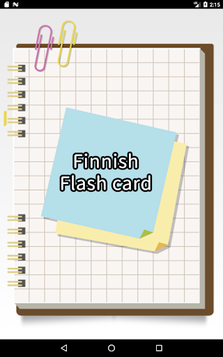 Finnish simple flash card