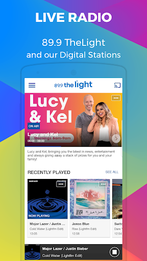 Android application 89.9 TheLight screenshort