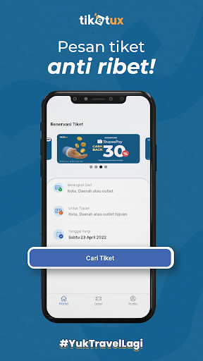 Android application Tiketux - Pesan Tiket Travel screenshort