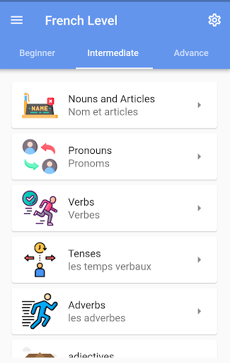 Android application Frenchify-French Learning App screenshort