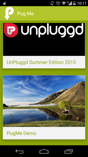 Android application PugMe Events screenshort