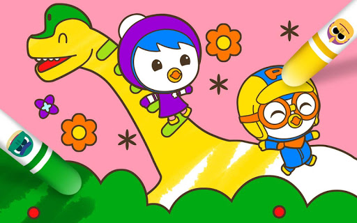Screenshot of Pororo Dinosaur Coloring Book