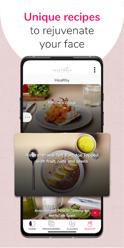 Screenshot of FaceToned Face Exercise App