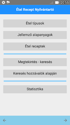 Étel Recept Nyilvántartó Screen 2