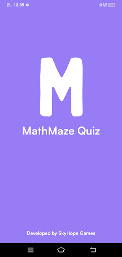 Android application MathMaze Quiz screenshort