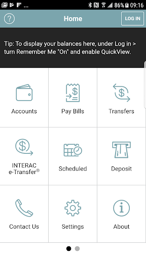 Android application Outlook Financial Mobile screenshort