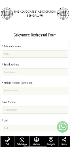 Android application Advocate Grievances screenshort
