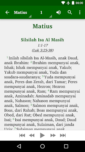 Android application Kitab Suci Audio screenshort