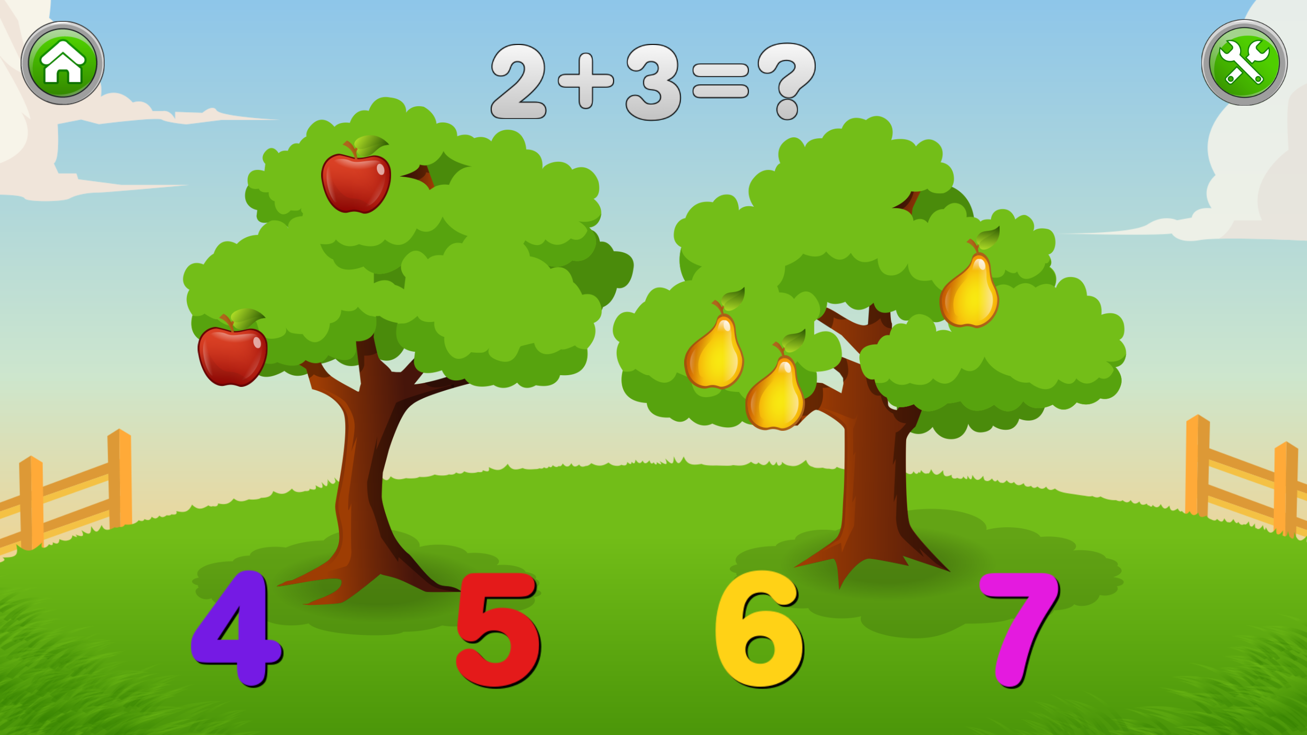 Android application Kids Numbers and Math Lite screenshort