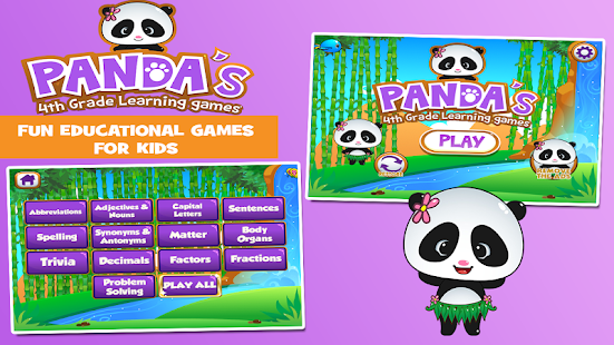 Panda 4th Grade Learning Games 4.10 screenshots 1