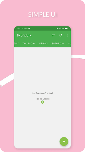 Android application Two Work - Routine Planner screenshort