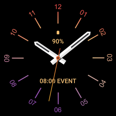 Beauty Black Analog Watch Face screenshot 3